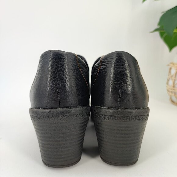 Boc Born Women's Black Leather Slip on Booties Shoes Size 6 - Picture 4 of 9